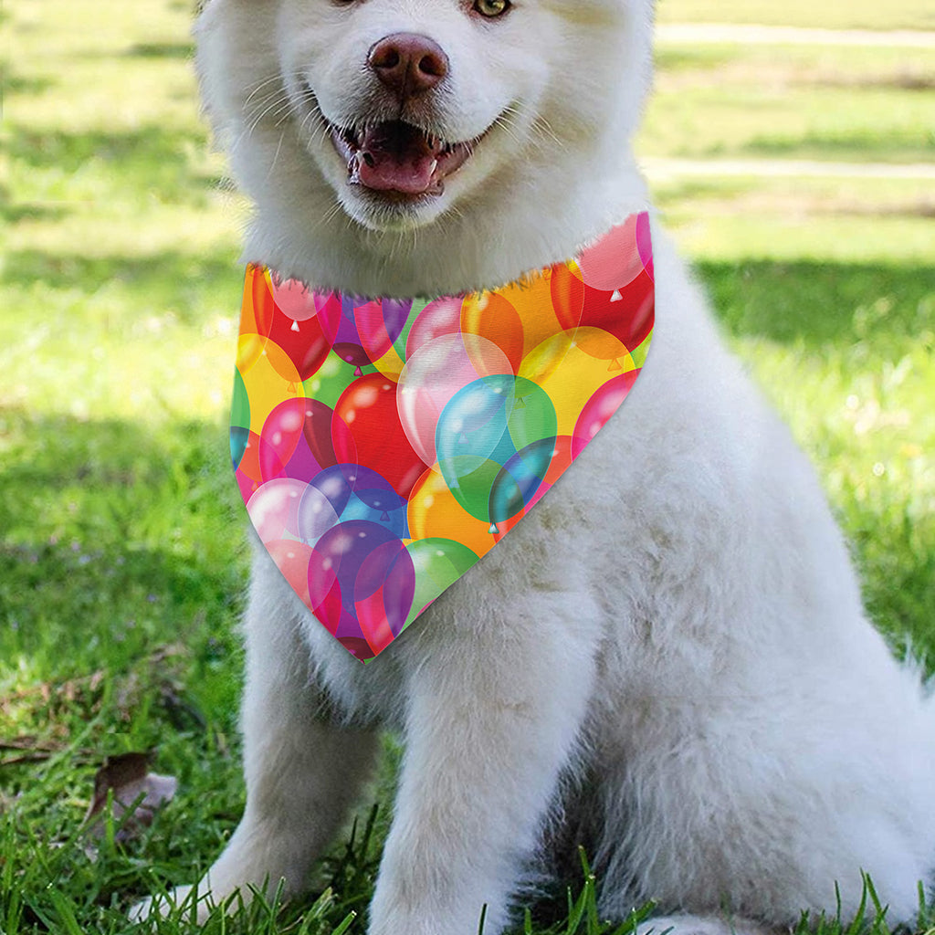 Colorful Balloon Pattern Print Over The Collar Dog Bandana