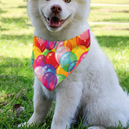 Colorful Balloon Pattern Print Over The Collar Dog Bandana