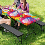 Colorful Balloon Pattern Print Picnic Table Cover