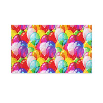 Colorful Balloon Pattern Print Polyester Flag