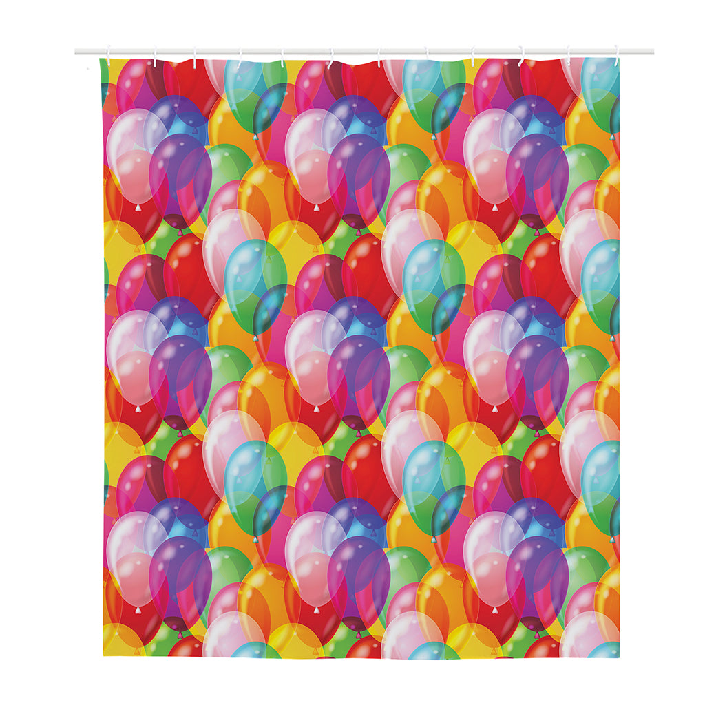 Colorful Balloon Pattern Print Polyester Shower Curtain