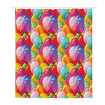 Colorful Balloon Pattern Print Polyester Shower Curtain
