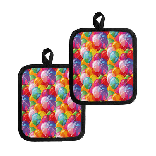 Colorful Balloon Pattern Print Pot Holders