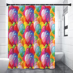 Colorful Balloon Pattern Print Premium Shower Curtain