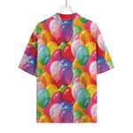 Colorful Balloon Pattern Print Rayon Hawaiian Shirt