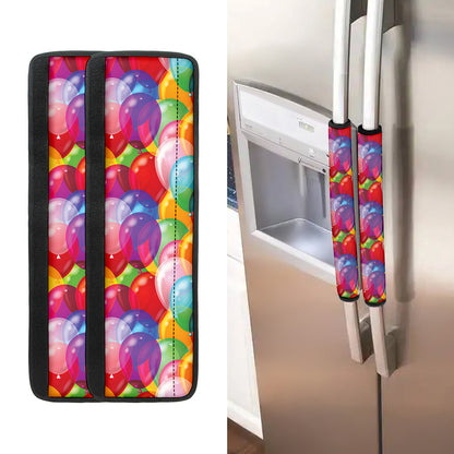 Colorful Balloon Pattern Print Refrigerator Handle Covers