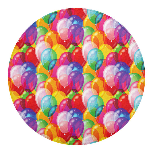 Colorful Balloon Pattern Print Round Blanket