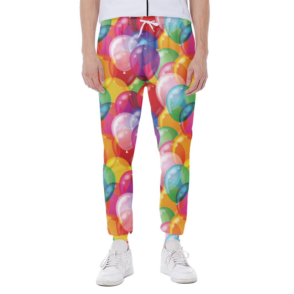 Colorful Balloon Pattern Print Scuba Joggers