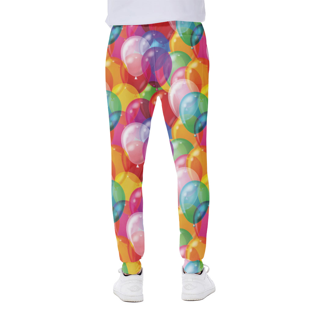 Colorful Balloon Pattern Print Scuba Joggers