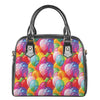 Colorful Balloon Pattern Print Shoulder Handbag