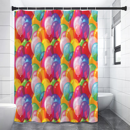 Colorful Balloon Pattern Print Shower Curtain