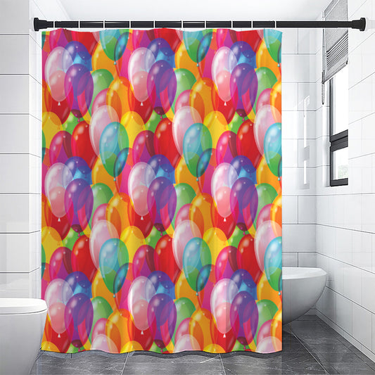 Colorful Balloon Pattern Print Shower Curtain