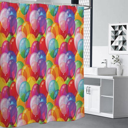 Colorful Balloon Pattern Print Shower Curtain