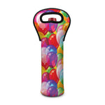 Colorful Balloon Pattern Print Single Neoprene Wine Tote