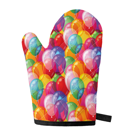 Colorful Balloon Pattern Print Single Oven Mitt