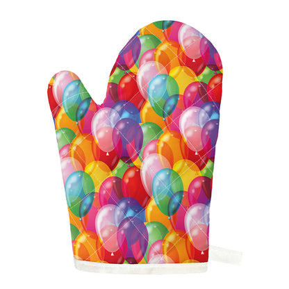 Colorful Balloon Pattern Print Single Oven Mitt