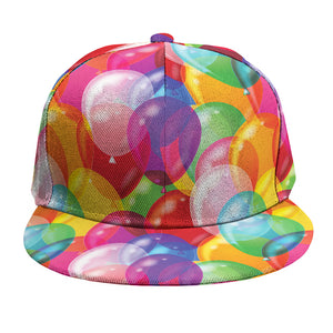 Colorful Balloon Pattern Print Snapback Cap