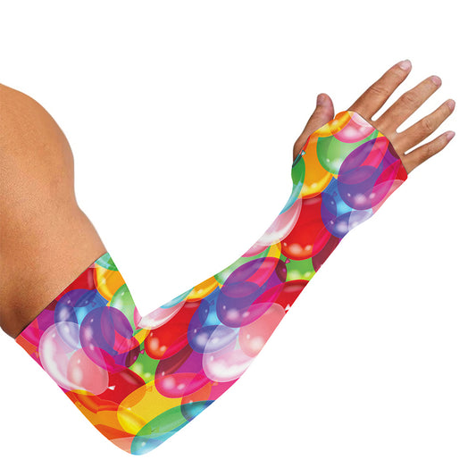 Colorful Balloon Pattern Print Sun Protection Arm Sleeves