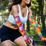 Colorful Balloon Pattern Print Sun Protection Arm Sleeves