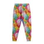 Colorful Balloon Pattern Print Sweatpants