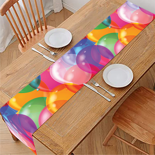 Colorful Balloon Pattern Print Table Runner