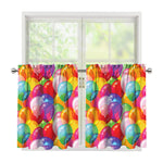 Colorful Balloon Pattern Print Tier Curtains