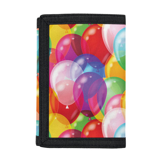 Colorful Balloon Pattern Print Trifold Wallet