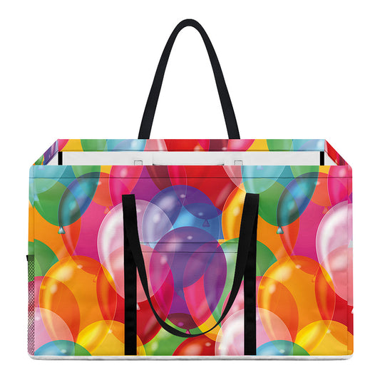 Colorful Balloon Pattern Print Utility Tote Bag