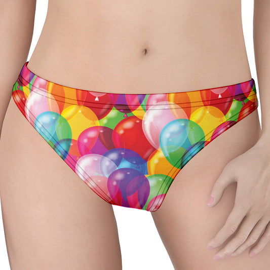 Colorful Balloon Pattern Print Women's Thong