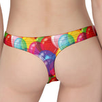 Colorful Balloon Pattern Print Women's Thong