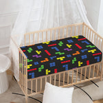 Colorful Block Puzzle Game Pattern Print Baby Crib Sheet