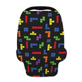 Colorful Block Puzzle Game Pattern Print Baby Seat Cover