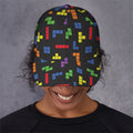 Colorful Block Puzzle Game Pattern Print Baseball Cap