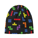 Colorful Block Puzzle Game Pattern Print Beanie