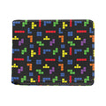 Colorful Block Puzzle Game Pattern Print Bifold Wallet