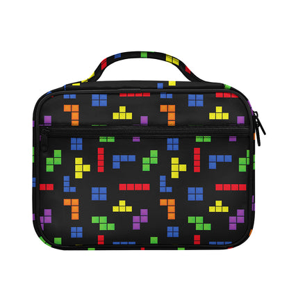 Colorful Block Puzzle Game Pattern Print Briefcase Bible Bag