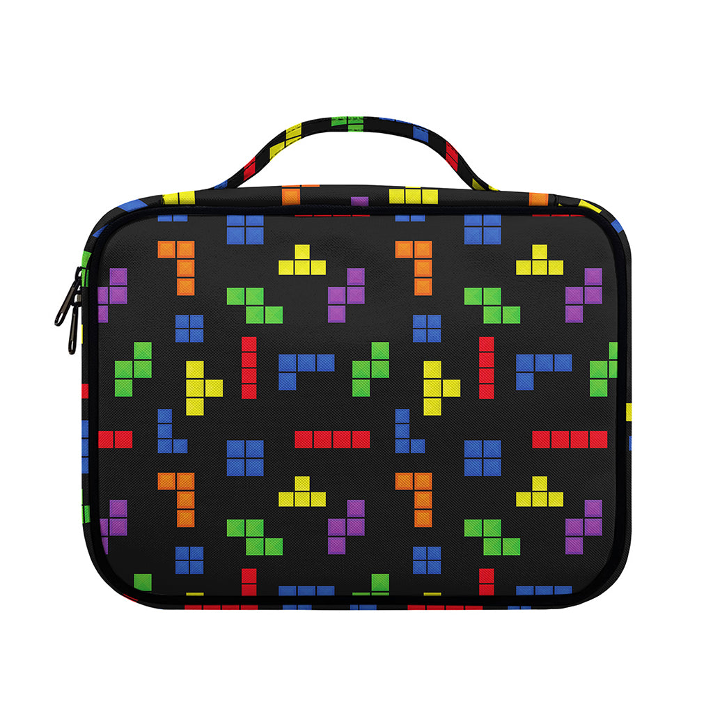 Colorful Block Puzzle Game Pattern Print Briefcase Bible Bag