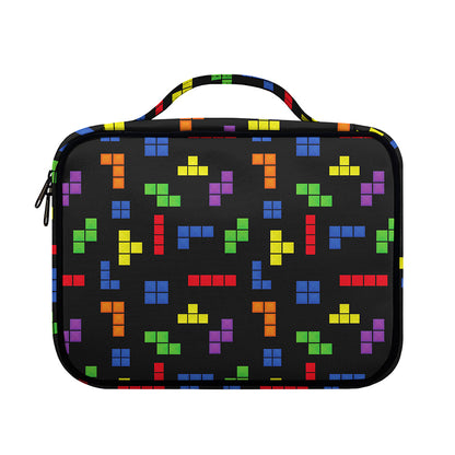 Colorful Block Puzzle Game Pattern Print Briefcase Bible Bag