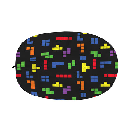 Colorful Block Puzzle Game Pattern Print Car Side Mirror Covers