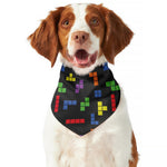 Colorful Block Puzzle Game Pattern Print Dog Bandana