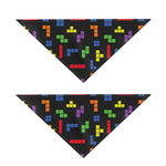 Colorful Block Puzzle Game Pattern Print Dog Bandana