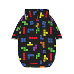 Colorful Block Puzzle Game Pattern Print Dog Zip Up Hoodie