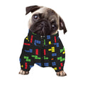 Colorful Block Puzzle Game Pattern Print Dog Zip Up Jacket
