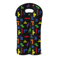 Colorful Block Puzzle Game Pattern Print Double Neoprene Wine Tote