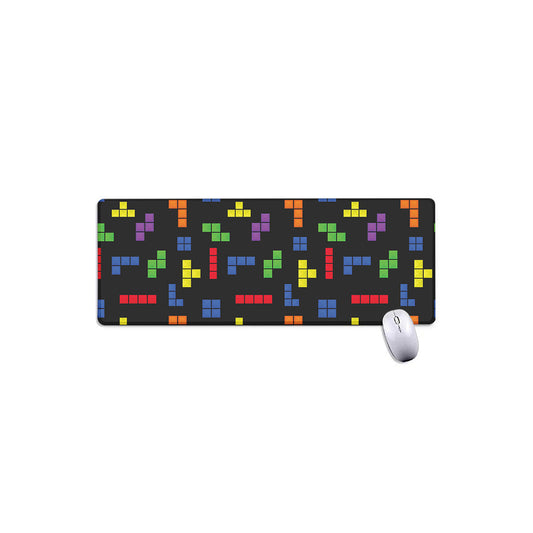 Colorful Block Puzzle Game Pattern Print Extended Mouse Pad