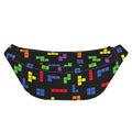 Colorful Block Puzzle Game Pattern Print Fanny Pack