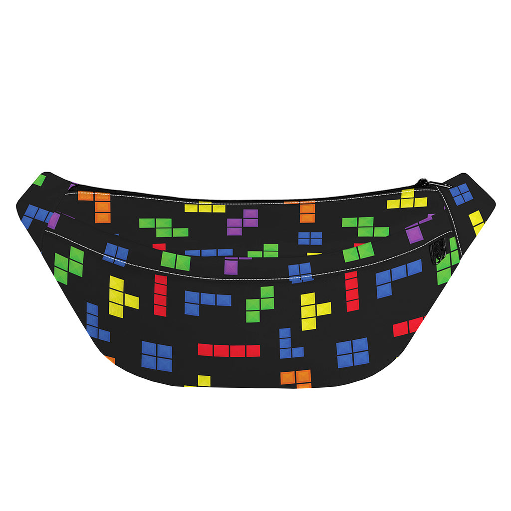 Colorful Block Puzzle Game Pattern Print Fanny Pack