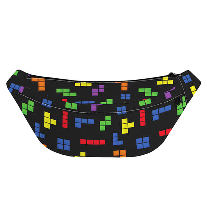 Colorful Block Puzzle Game Pattern Print Fanny Pack