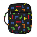 Colorful Block Puzzle Game Pattern Print Front Pocket Bible Bag