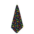 Colorful Block Puzzle Game Pattern Print Hand Towel